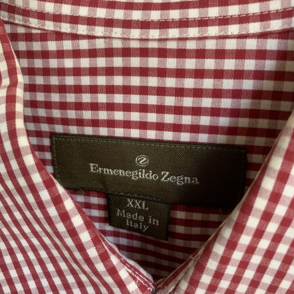Ermenegildo Zegna XXL red men’s dress shirt - Picture 3 of 3